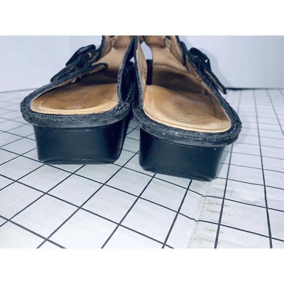 Alegria 9.5 EUR 40 Black Leather Clogs Mule Slip-On ALG-601 Nursing PG Lite EUC - Picture 8 of 11